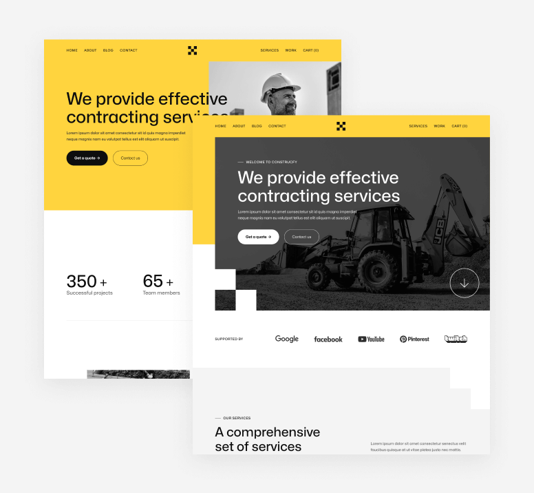 Contructify X - 24+ Pages  - Construction HTML Template