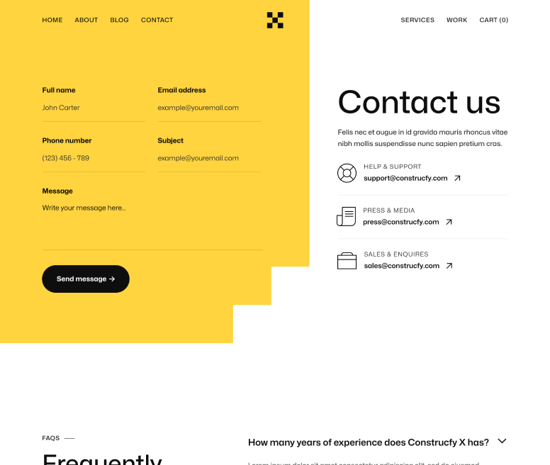 Contructify X - Contact V2 Page - Construction HTML Template