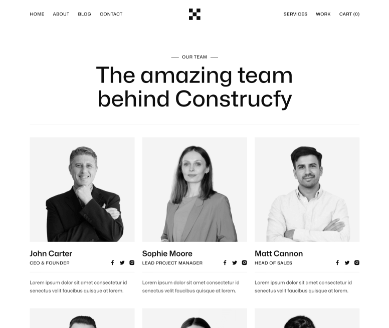 Contructify X - Team Page - Construction HTML Template